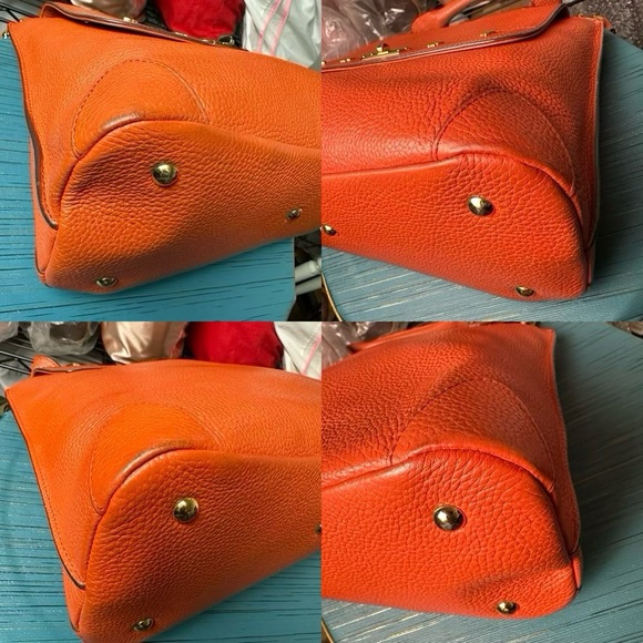 Designer Handbag MCM Two-way Handbag Crossbody Tangerine, Leather Bag - Picture 5 of 16